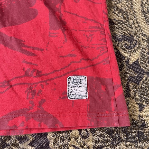 Vtg Y2K AND1 Punk Grunge Style Basketball Hip Hop Red Shirt Mens Size 2XL AOP - Picture 2 of 7